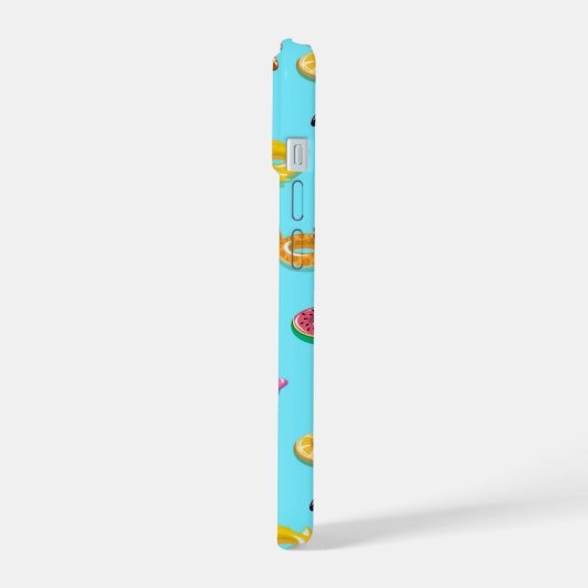 Zomer Zwembad Float Pattern iPhone 15 Case (Linkerkant)