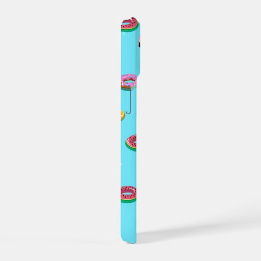 Zomer Zwembad Float Pattern iPhone 15 Case (Rechterkant)