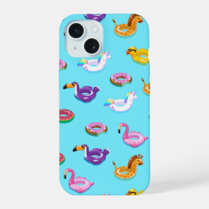 Zomer Zwembad Float Pattern iPhone 15 Case