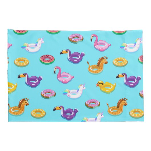 Zomer Zwembad Float Pattern Kussensloop (Achterkant-Rechts)