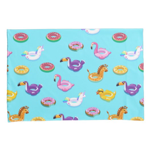 Zomer Zwembad Float Pattern Kussensloop (Voorkant-Rechts)
