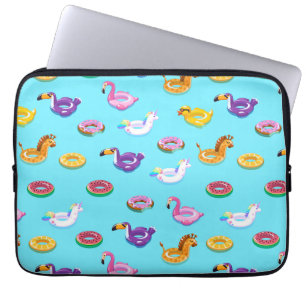 Zomer Zwembad Float Pattern Laptop Sleeve