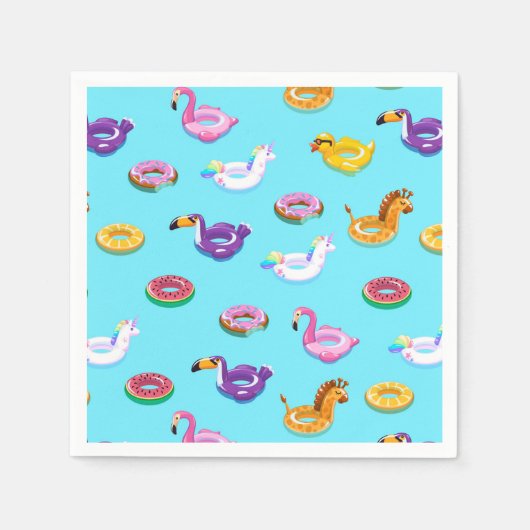 Zomer Zwembad Float Pattern Servet (Voorkant)
