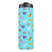 Zomer Zwembad Float Pattern Thermosbeker (Voorkant)