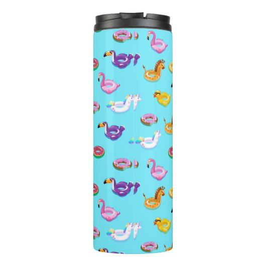 Zomer Zwembad Float Pattern Thermosbeker (Achterkant)