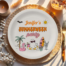 Zomer Zwembad Halloween Verjaardagsfeest Papieren Bordje