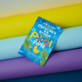 Zomer Zwembad Kinderen Verjaardag Party Uitnodigin Kaart