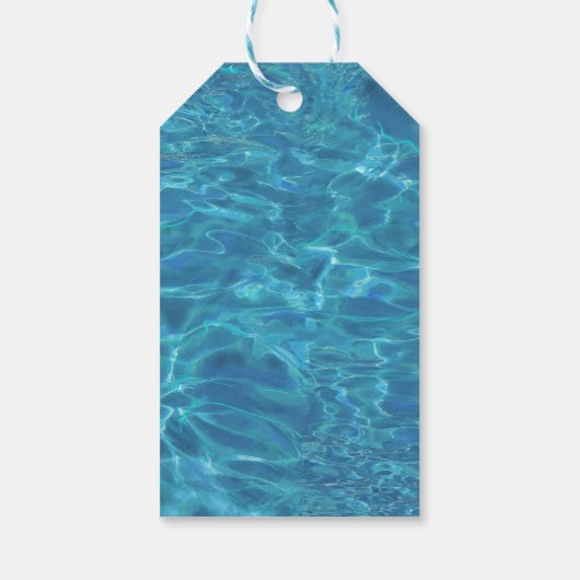 Zomer Zwembad Leuk Feest Verjaardag Dank u Cadeaulabel (Achterkant)