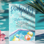 Zomer Zwembad Party Beach Ball Sweet 16 Verjaardag Kaart<br><div class="desc">Maak een plons met onze Summer Pool Party Beach Ball Sweet 16 Verjaardag Uitnodiging! Deze heerlijke uitnodiging is perfect voor elke zomerse verjaardagsviering, met een koel, uitnodigend zwembad met speelse strandballen die op het water drijven. De lichtblauwe waterverf achtergrond verbetert de zwembadfeestvibe, terwijl het moderne script een leuke en jeugdige...</div>