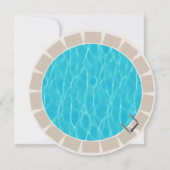 Zomer Zwembad Party Elke Leeftijd Verjaardag Kaart (Achterkant)