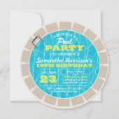 Zomer Zwembad Party Elke Leeftijd Verjaardag Kaart (Voorkant)