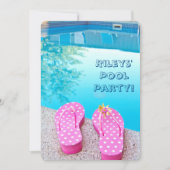 Zomer Zwembad Party Invite Kaart (Voorkant)