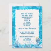 Zomer Zwembad Party Invite Kaart (Achterkant)