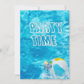 Zomer Zwembad Party Invite Kaart (Voorkant)