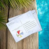 Zomer Zwembad Party Kleurrijke Badpakken Briefkaart