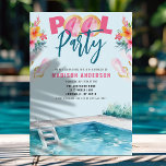 Zomer Zwembad Party Sweet 16 Verjaardag Kaart<br><div class="desc">Duik in plezier met onze Summer Pool Party Sweet 16 Verjaardag uitnodiging! Deze levendige uitnodiging is perfect om de toon te zetten voor een spetterend feest. Met felle bloemaccenten en een knapperig afbeelding van een zwembad, vangt het de essentie van zomerplezier. Het ontwerp toont prominent de evenementdetails, en de achterkant...</div>