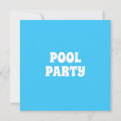 Zomer Zwembad Party Verjaardag Kaart (Achterkant)