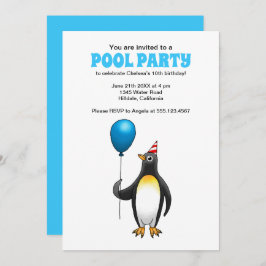 Zomer Zwembad Party Verjaardag Kaart