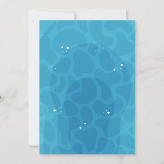 Zomer Zwembad Party Verjaardag Kaart (Achterkant)