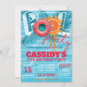 Zomer Zwembad Party Verjaardag Kaart (Voorkant)