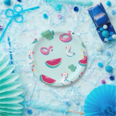 Zomer Zwembad Party Verjaardagspapier Bord (Feest)