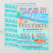 Zomer Zwembad Party Zwemplezier Zee Vis en strand Kaart (Voorkant / Achterkant)