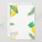 Zomer Zwembad Snack Picknick Leuk Buurblok Feest Kaart (Achterkant)