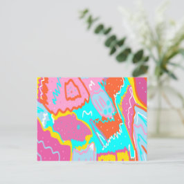 Zomer Zwembad Vibes Abstracte kunst Briefkaart