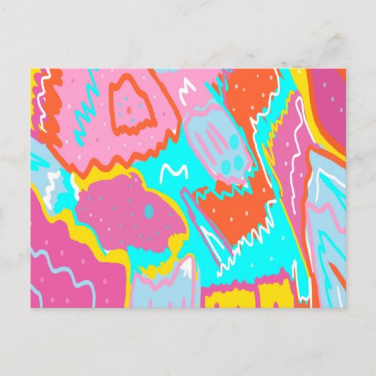 Zomer Zwembad Vibes Abstracte kunst Briefkaart (Voorkant)