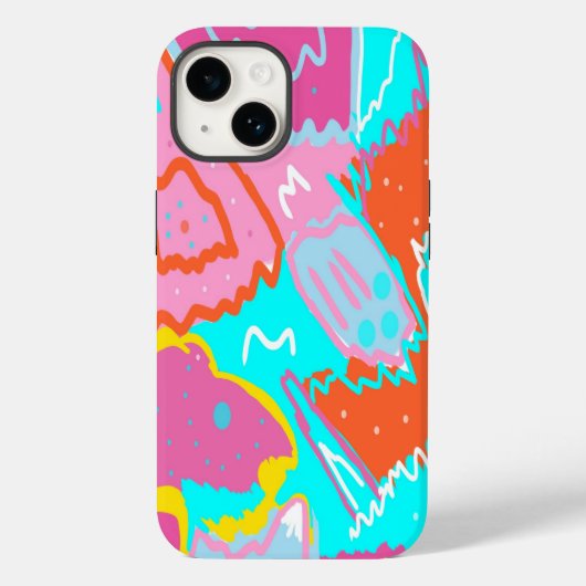 Zomer Zwembad Vibes Abstracte kunst Case-Mate iPhone Case (Achterkant)