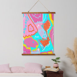 Zomer Zwembad Vibes Abstracte kunst Hangend Wandkleed