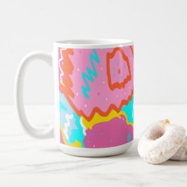 Zomer Zwembad Vibes Abstracte kunst Koffiemok