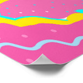 Zomer Zwembad Vibes Abstracte kunst Poster (Hoek)