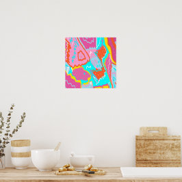 Zomer Zwembad Vibes Abstracte kunst Poster