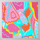 Zomer Zwembad Vibes Abstracte kunst Poster (Voorkant)