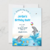 Zomer Zwembad Voor Kinderen Verjaardag Uitnodiging Magnetische Uitnodiging (Voorkant)