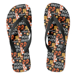 Zomer zwembadfeestjes teenslippers