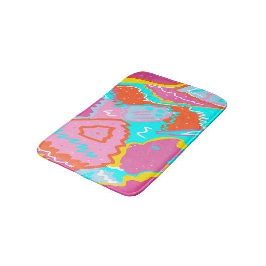 Zomer zwembadvibes Abstracte print Badmat (Gekanteld)