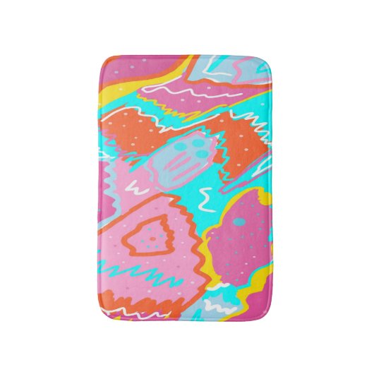 Zomer zwembadvibes Abstracte print Badmat (Voorkant Verticaal)