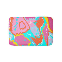 Zomer zwembadvibes Abstracte print Badmat