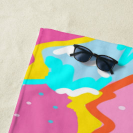 Zomer zwembadvibes Abstracte print Strandlaken