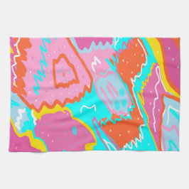 Zomer zwembadvibes Abstracte print Theedoek
