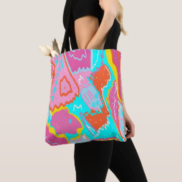 Zomer zwembadvibes Abstracte print Tote Bag