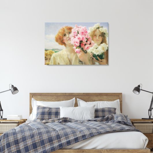Zomeraanbod van Sir Lawrence Alma-Tadema Canvas Afdruk (Insitu (Slaapkamer))