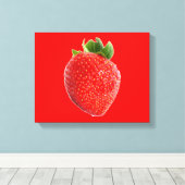 zomeraardbei canvas afdruk (Insitu (Houten vloer))