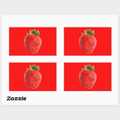 zomeraardbei rechthoekige sticker (Vel)
