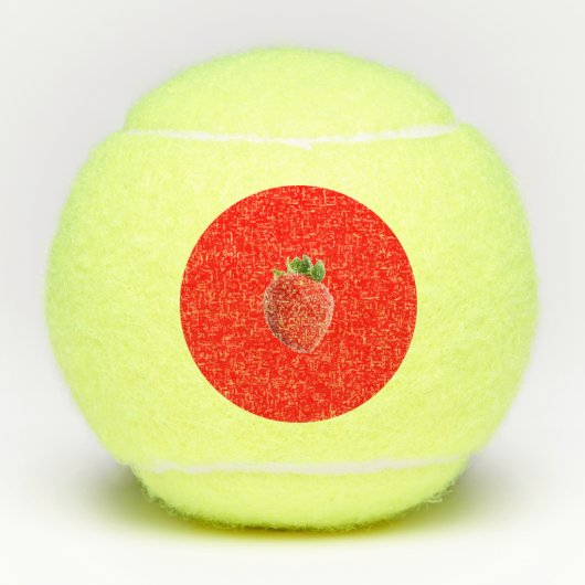 zomeraardbei tennisballen (Voorkant)