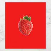 zomeraardbei wijn etiket (Enkel label)