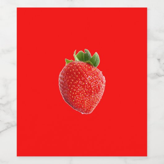 zomeraardbei wijn etiket (Enkel label)