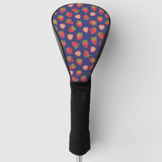Zomeraardbeienpatroon Golfheadcover (Voorkant)